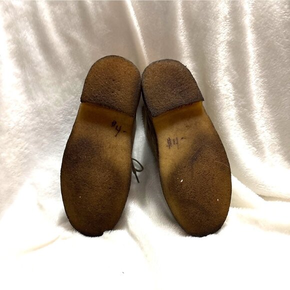 Clarks Mens Desert Boots Size 7.5 Natural Crepe Sole Beige Suede Leather Upper - Picture 6 of 9